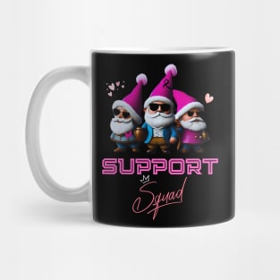 Funny Gnomies Support Squad Breast Cancer Awareness Month Mug